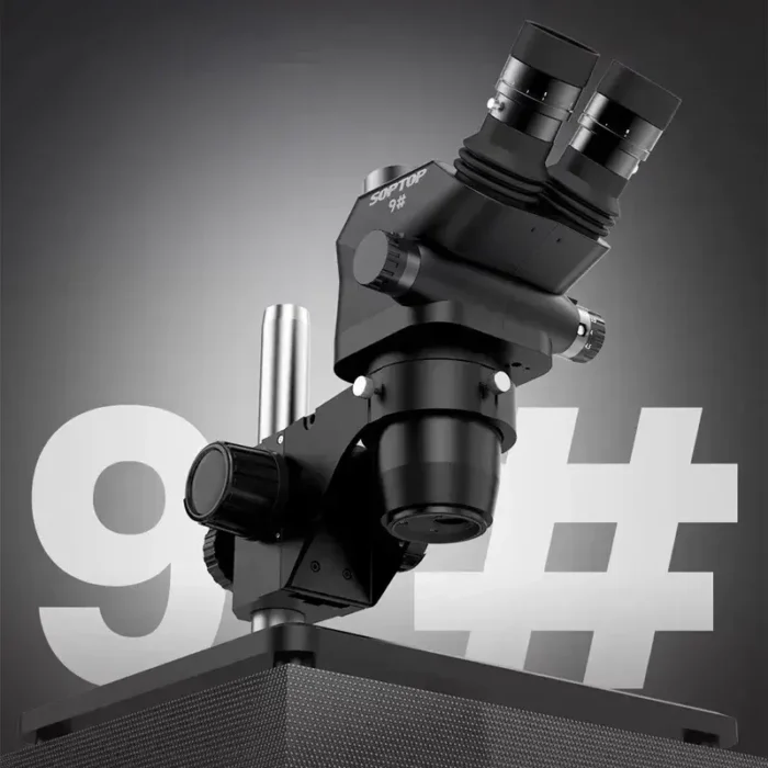 Soptop #9 HD Trinocular Stereo Continuous Zoom Industrial Microscope for PCB Repair BLACL/BLUE - Image 2