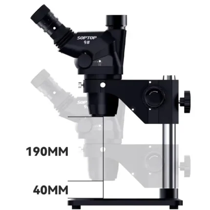 Soptop #9 HD Trinocular Stereo Continuous Zoom Industrial Microscope for PCB Repair BLACL/BLUE - Image 3