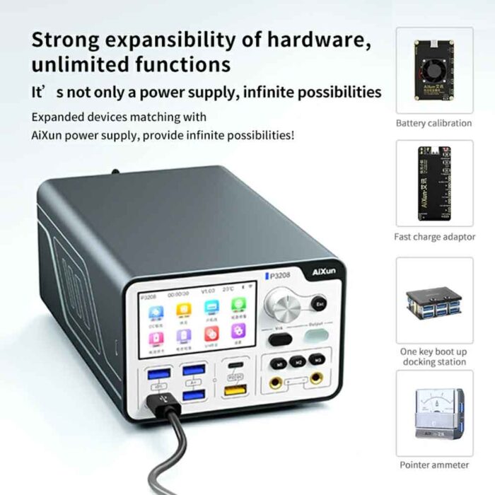 AiXun P3208 320W Smart Regulated Power Supply 32V/8A One Key Boot Power Box - Image 3