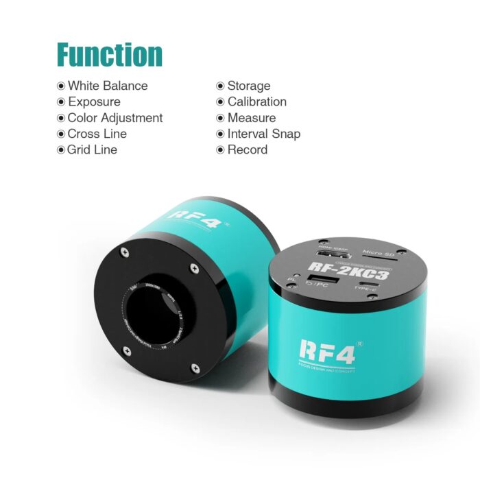 RF4 RF-2KC3 HD 1080P HDMI OUTPUT HIGH-RESOLUTION ADJUSTABLE CAMERA FOR STEREO TRINOCULAR MICROSCOPE - Image 4