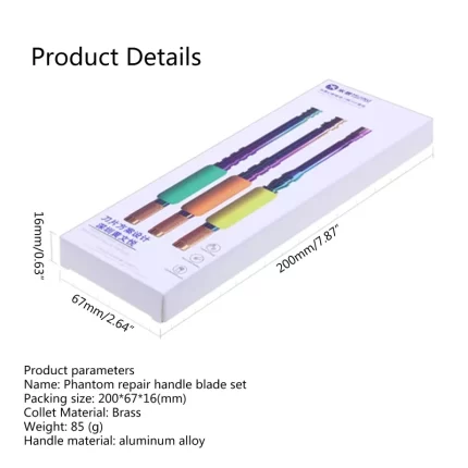 MIJING PHANTOM 3-IN-1 KNIFE HANDLE & BLADE SET FOR MOBILE PHONE CPU-NAND CHIP - Image 2