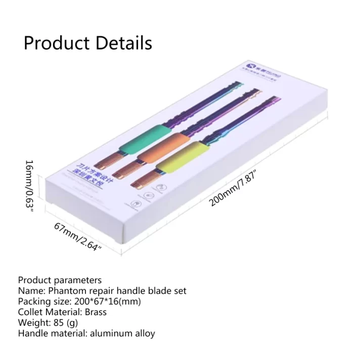 MIJING PHANTOM 3-IN-1 KNIFE HANDLE & BLADE SET FOR MOBILE PHONE CPU-NAND CHIP - Image 2
