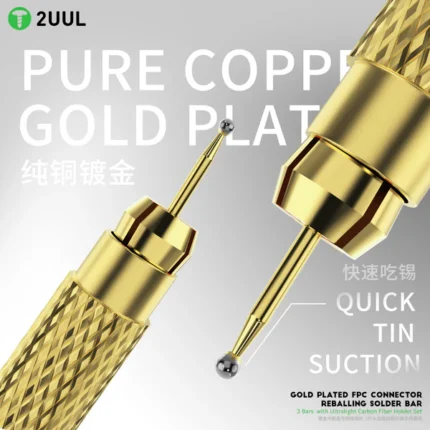 2UUL SC98 Gold Plated FPC Connector Reballing Solder Bar 3 Bars with Ultralight Carbon Fiber Holder Set - Image 4
