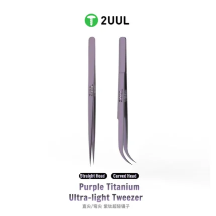 2UUL TI21 Purple Titanium Ultralight Tweezer for Precise Phone Board Repair - Image 4