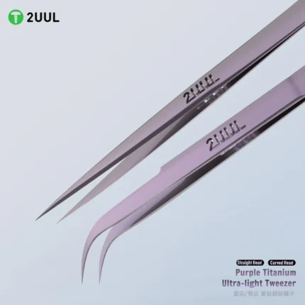 2UUL TI22 Purple Titanium Ultralight Tweezer for Precise Phone Board Repair - Image 3