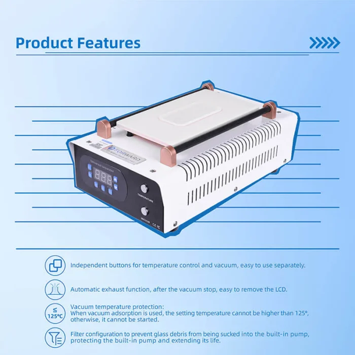 FORWARD FW-1082 8 Inches Two-Button Built-in Vacuum Separator with 3 Channels - Image 3