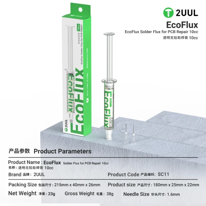 2UUL SC11 Eco Flux Solder Flux for PCB Repair 10cc - Image 2