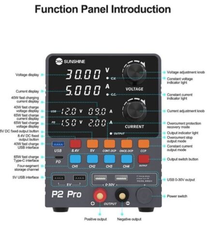 SUNSHINE P2 PRO Intelligent Regulated DC Power Supply 220V/110V - Image 4