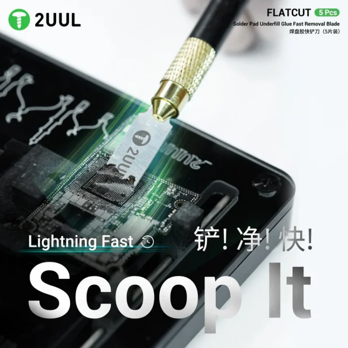 DA28 FlatCut Solder Pad Underfill Glue Fast Removal Blades (5pcs/box) - Image 6