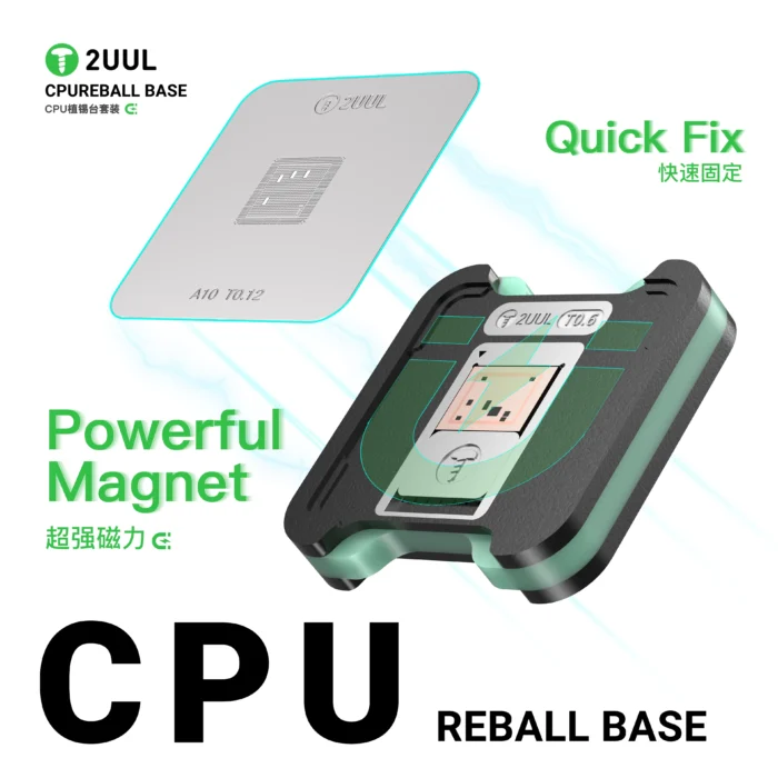 2UUL BH17 CPU REBALL BASE MAGNETIC DUAL SIDED REBALLING STENCIL SET CPUX75 - Image 6