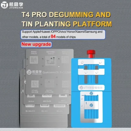 JTX T4 PRO UNIVERSAL CHIPS GLUE REMOVAL AND TIN PLANTING PLATFORM SET FOR ANDROID AND I PHONE