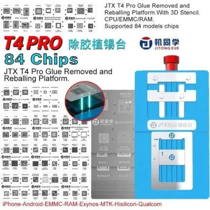 JTX T4 PRO UNIVERSAL CHIPS GLUE REMOVAL AND TIN PLANTING PLATFORM SET FOR ANDROID AND I PHONE - Image 2