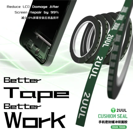 2UUL CS01 CUSHION SEAL TAP FOR SCREEN FRAME AND BACK COVER 3MM 5 ROLLS /PACK - Image 4